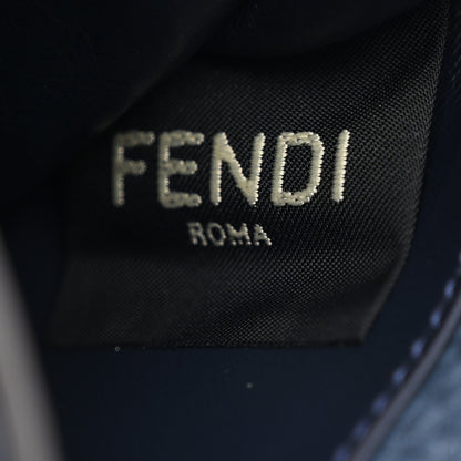 Fendi Cuoio Romano Vitello Grace Micro Peekaboo Tri-Fold Wallet Mirto Dark Blue 7 of 8