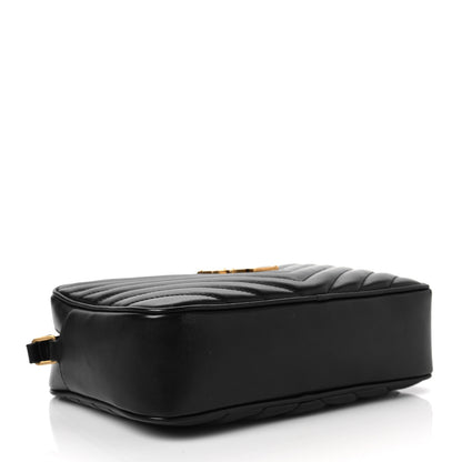 Saint Laurent Calfskin Matelasse Monogram Lou Camera Bag Black 4 of 7