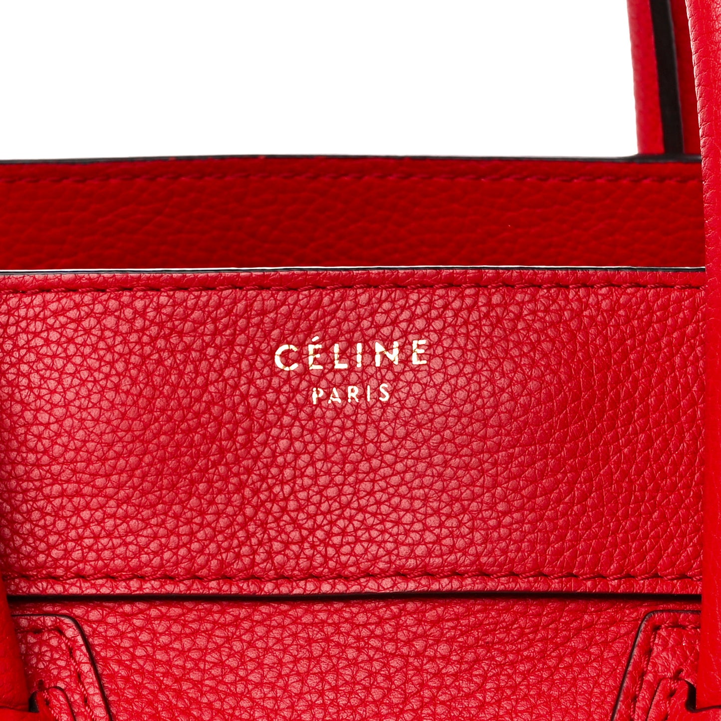 Drummed Calfskin Mini Luggage Coquelicot