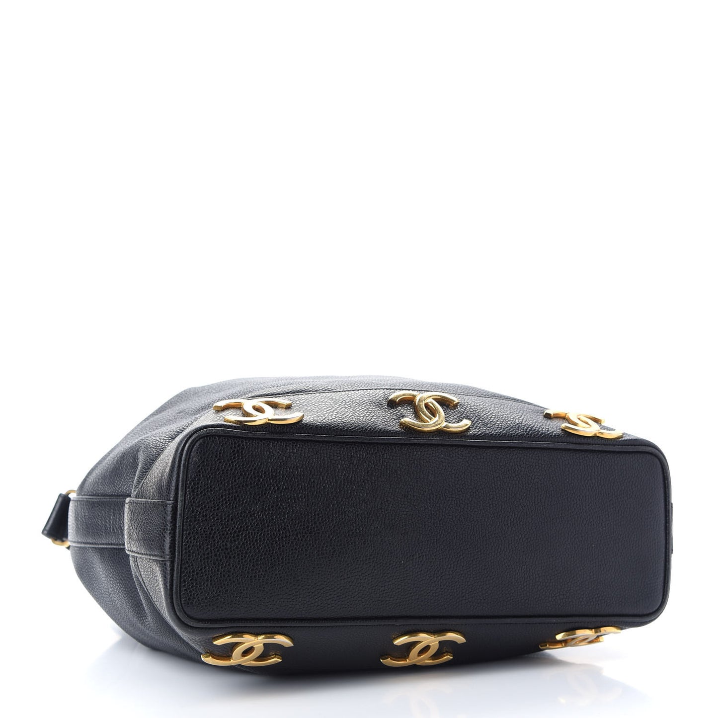Caviar CC Drawstring Shoulder Bag Black