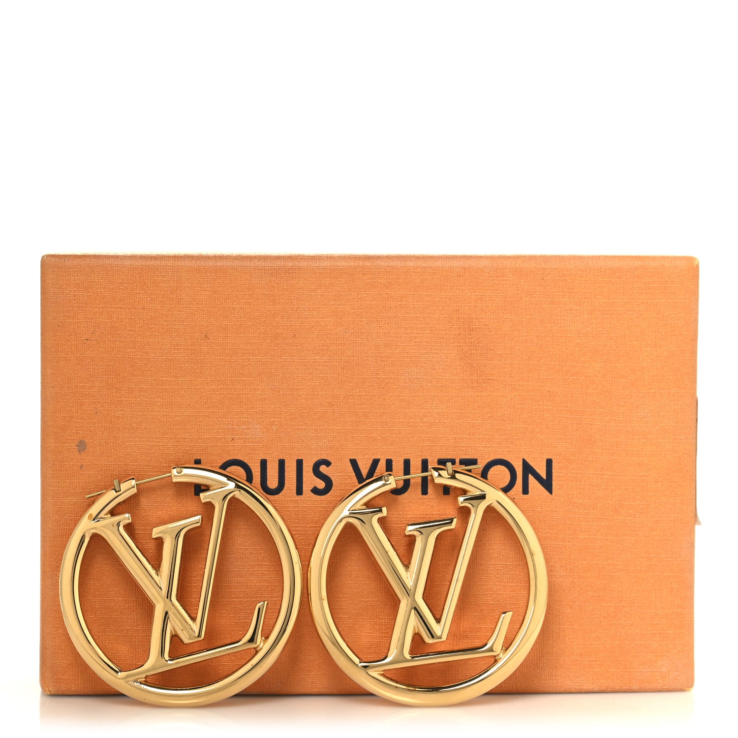 Louis Vuitton Metal Louise Hoop Earrings Gold 5 of 5