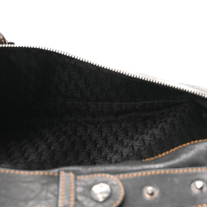 Christian Dior Calfskin Medium Gaucho Double Saddle Bag Black 6 of 13