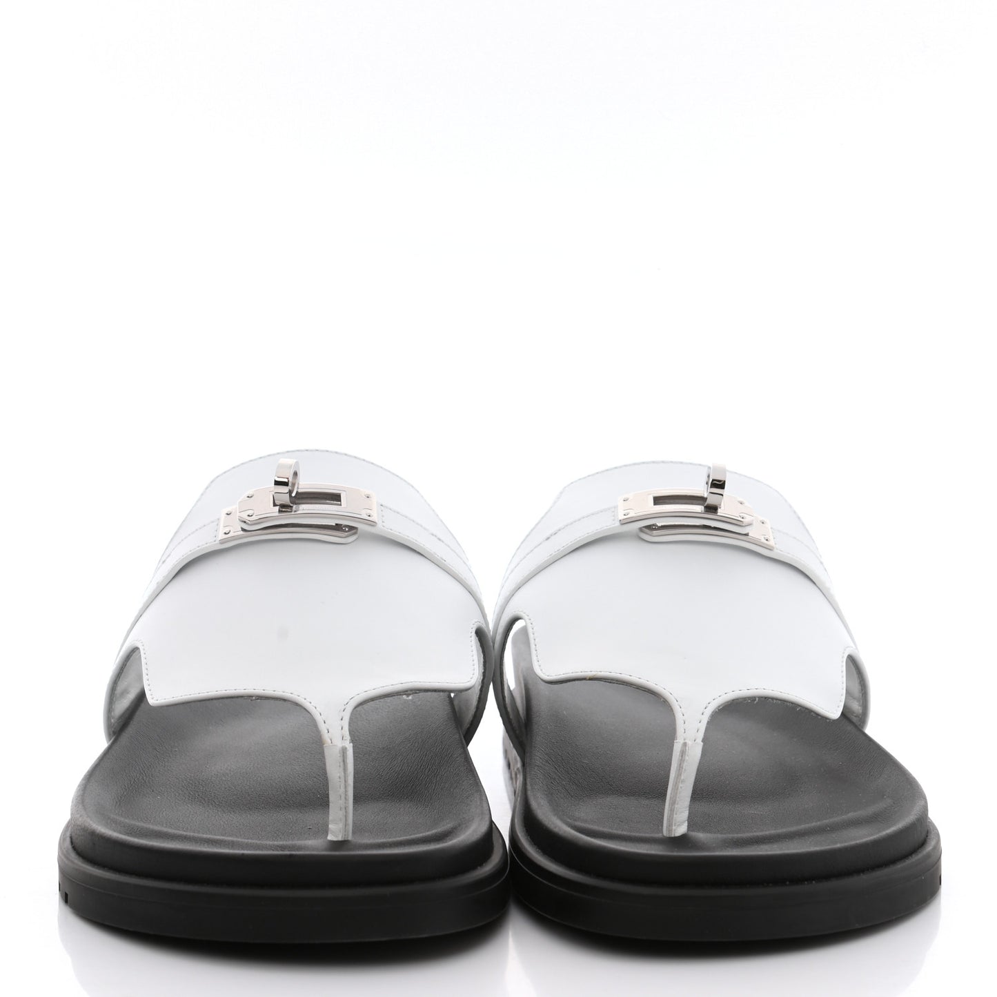 Calfskin Womens Empire Sandals 40 White