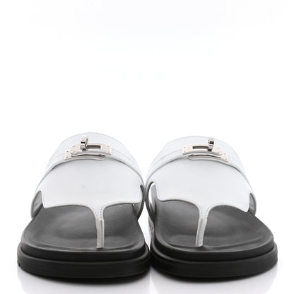 Hermes Calfskin Womens Empire Sandals 40 White 2 of 9