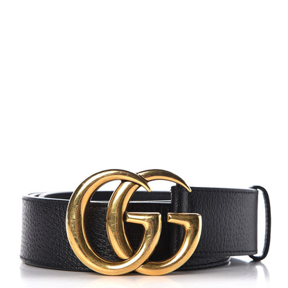 Gucci Textured Calfskin Double G 40mm Belt 95 38 Black 1 of 9