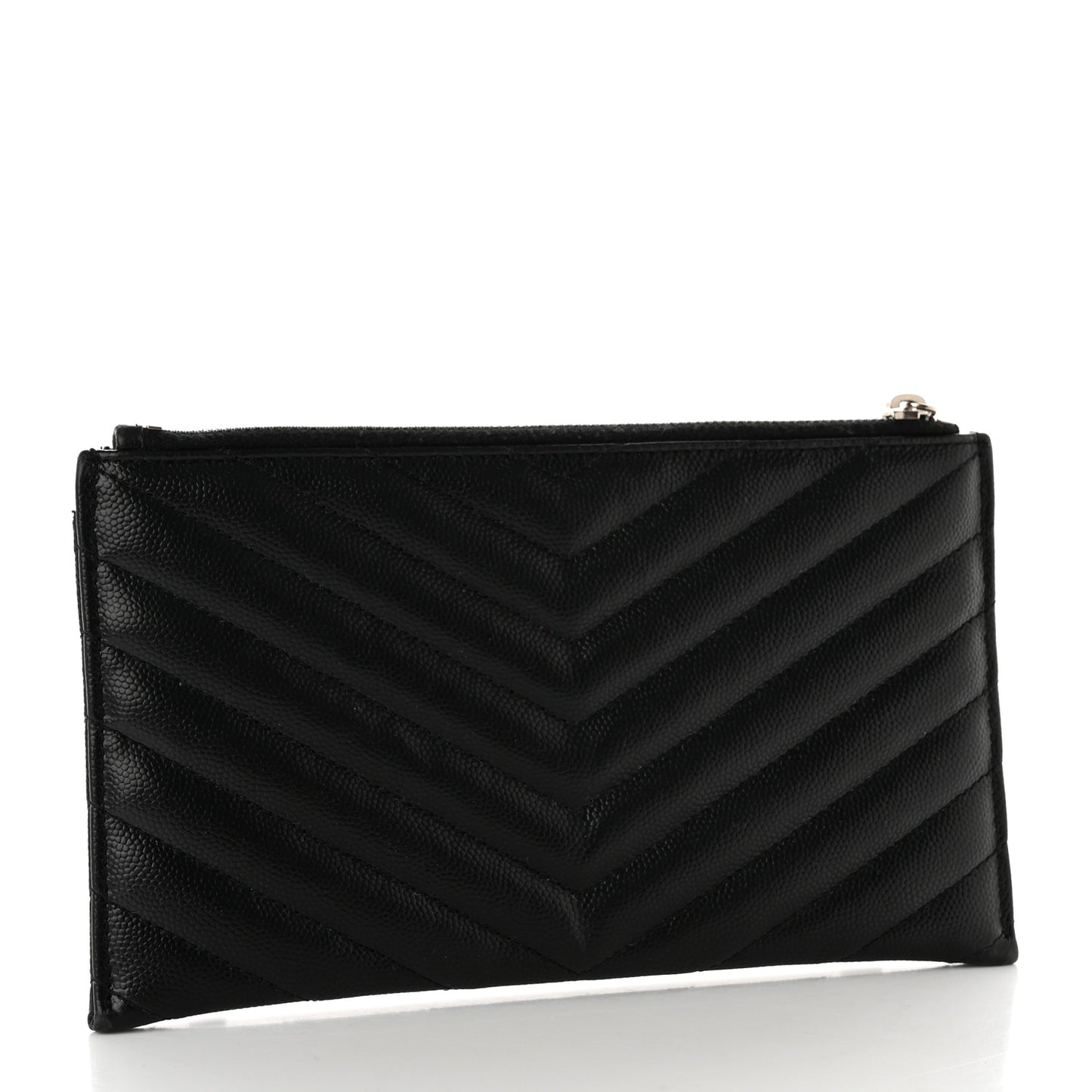 Grain De Poudre Chevron Monogram Bill Pouch Black