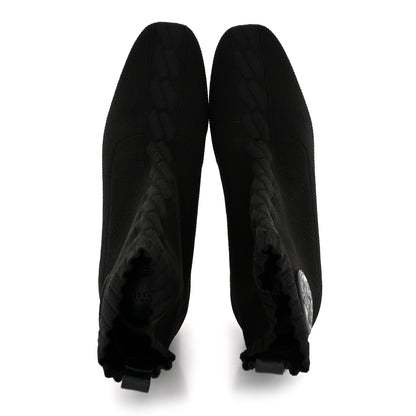 Hermes Knit Calfskin Volver 60 Ankle Boots 38 Black 2 of 11