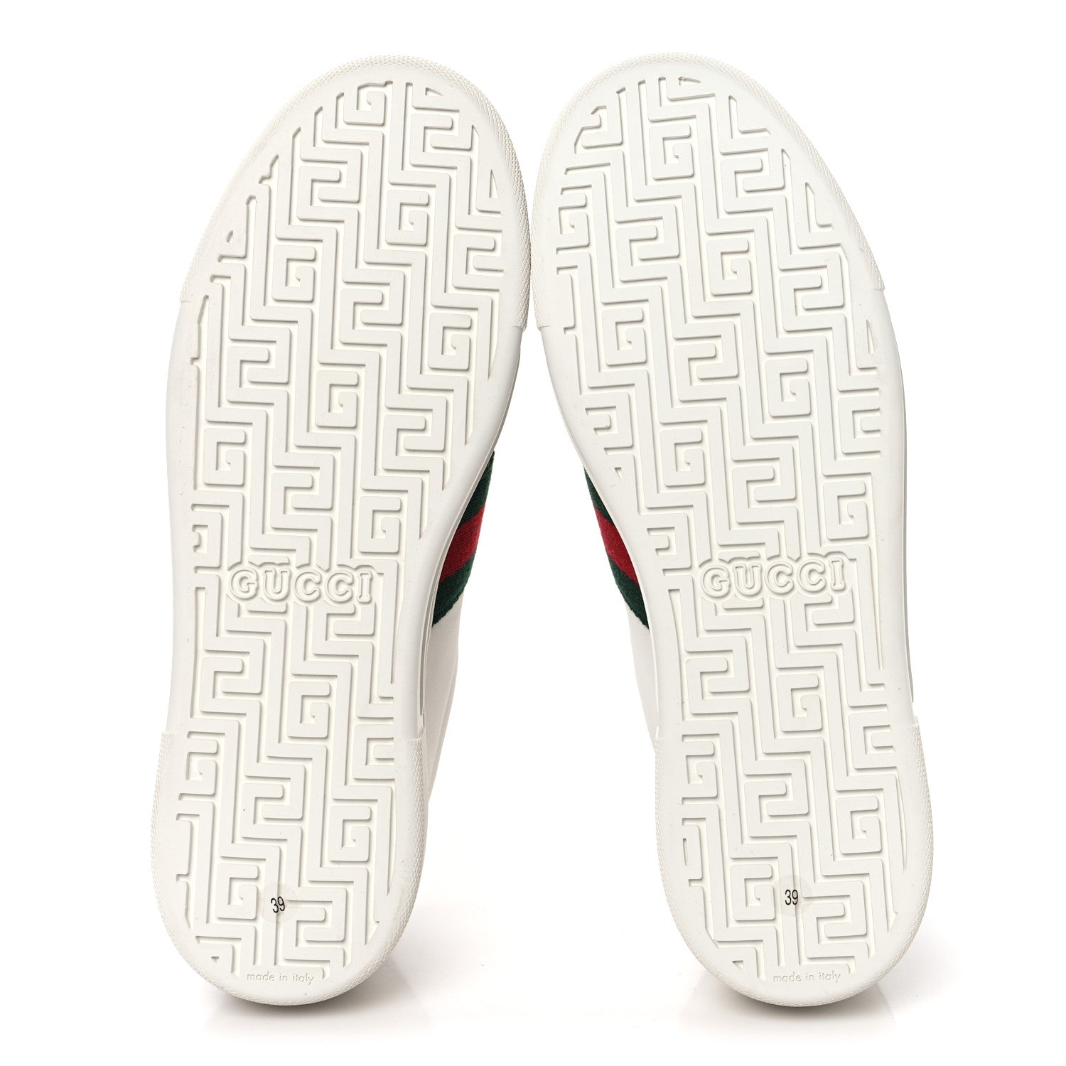 Gucci Ultralight Plume Calfskin Web Womens Ace Platform Sneakers 39 White 6 of 10