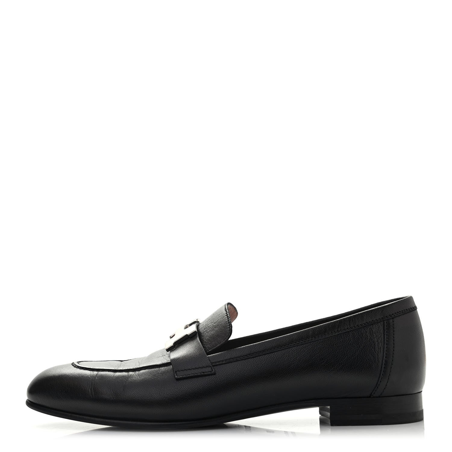 Hermes Goatskin Paris Loafers 39 Black 1 of 8