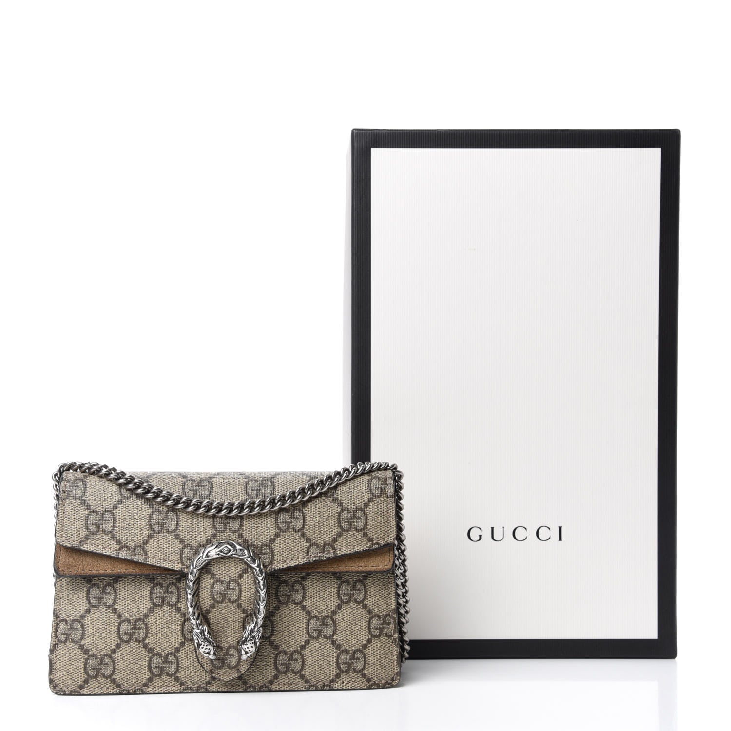 Gucci GG Supreme Monogram Super Mini Dionysus Shoulder Bag Taupe 12 of 12