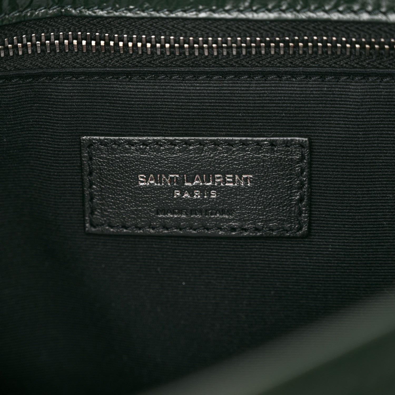 Saint Laurent Crinkled Lambskin Matelasse Monogram Medium Niki Chain Satchel Dark Green 7 of 10
