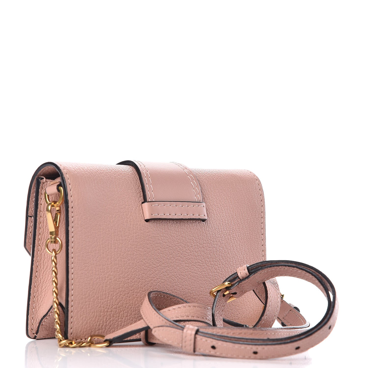 Miu Miu Goatskin Madras Soft Calfskin Crystal Pearl Embellished Shoulder Bag Orchidea 3 of 14