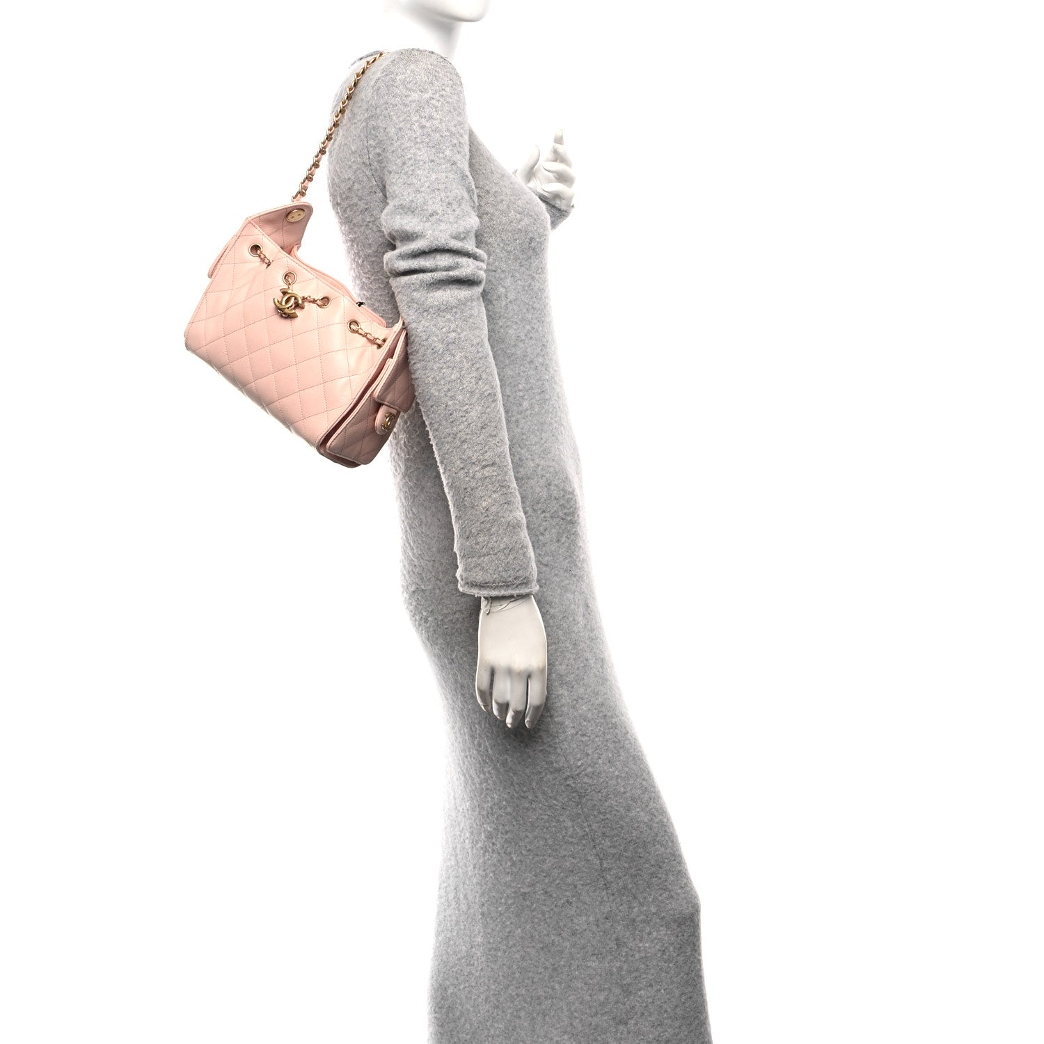 Chanel Caviar Quilted Mini Chanel 25 Handbag Light Pink 2 of 11