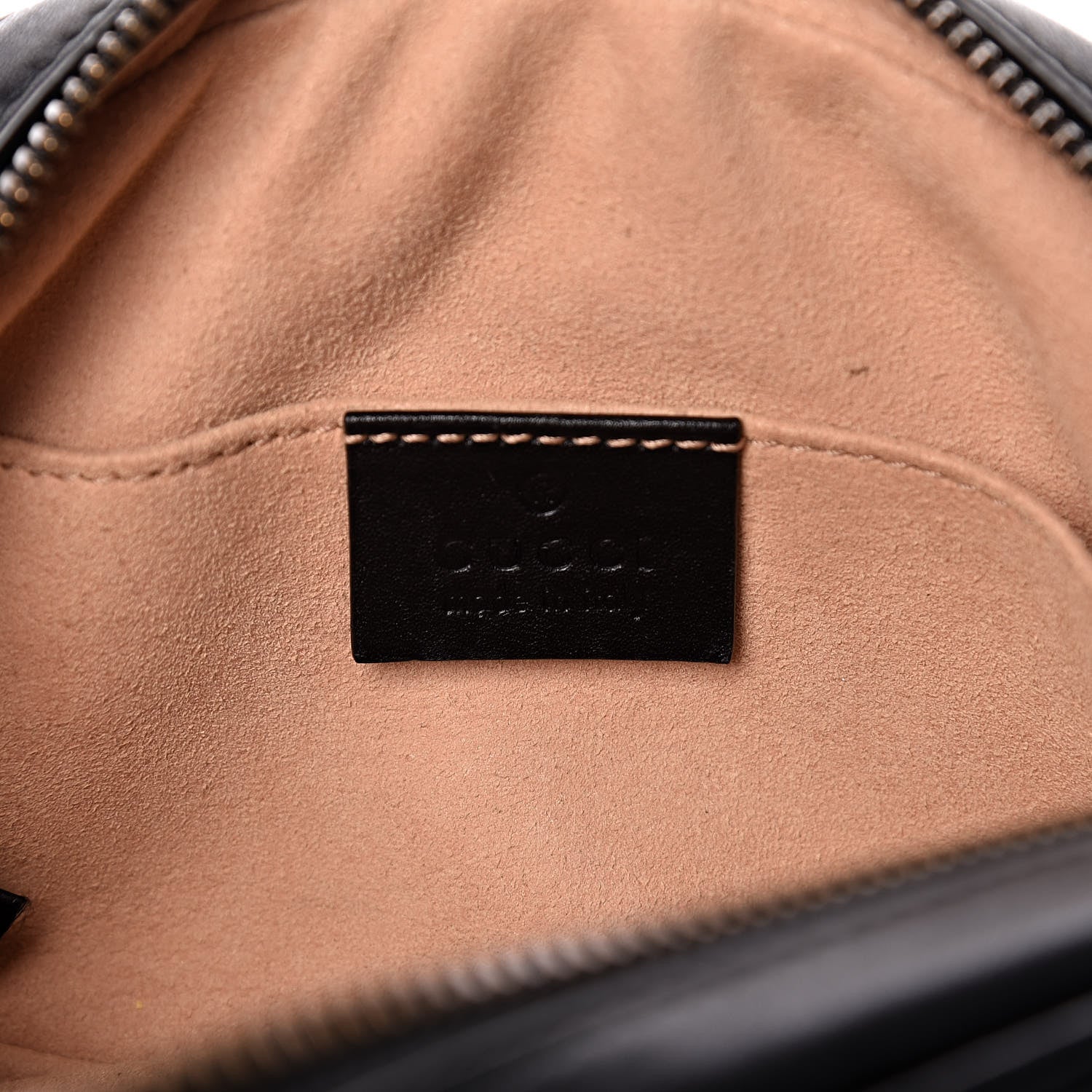 Gucci Calfskin Matelasse GG Marmont Belt Bag 75 30 Black 6 of 10