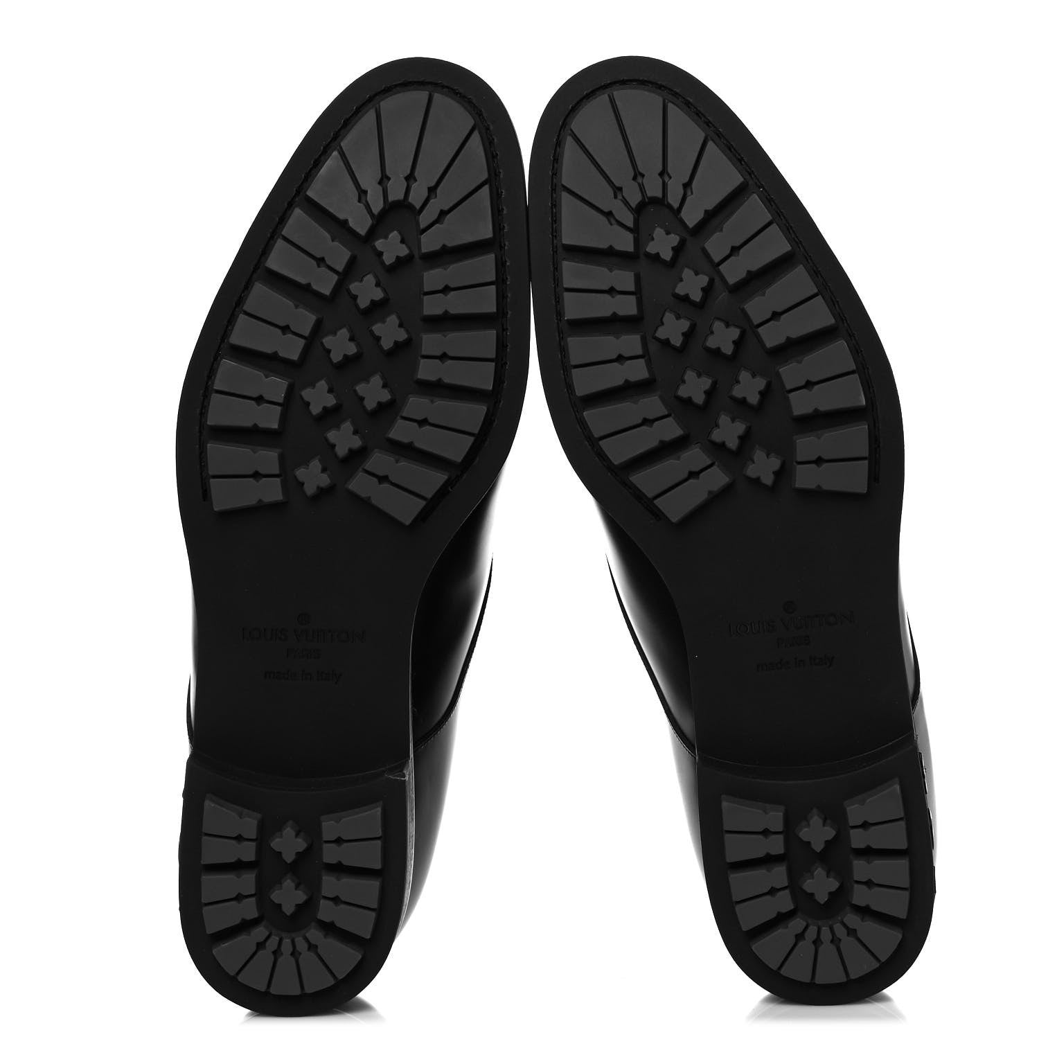 Louis Vuitton Calfskin Mens Formal Derby Shoes 9 Black 6 of 10