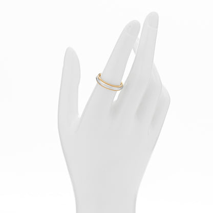 Tiffany Platinum 18K Yellow Gold 4mm Together Milgrain Wedding Band Ring 54 7 2 of 5