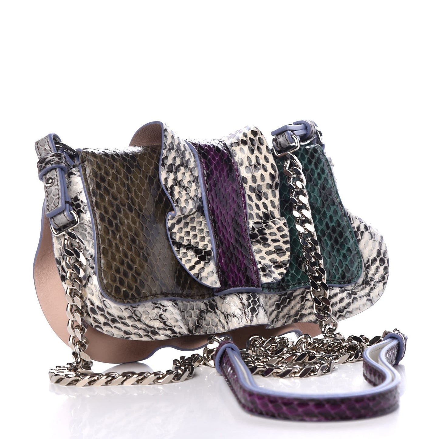 Elaphe Waves Micro Baguette Green Teal Blue Purple