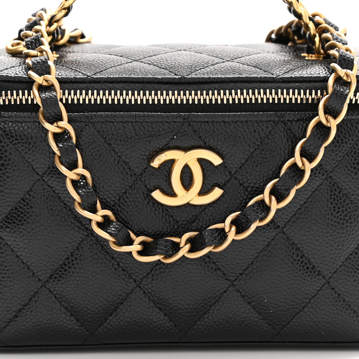 Chanel Shiny Caviar Quilted Pick Me Up Vanity Case Black 9 of 11