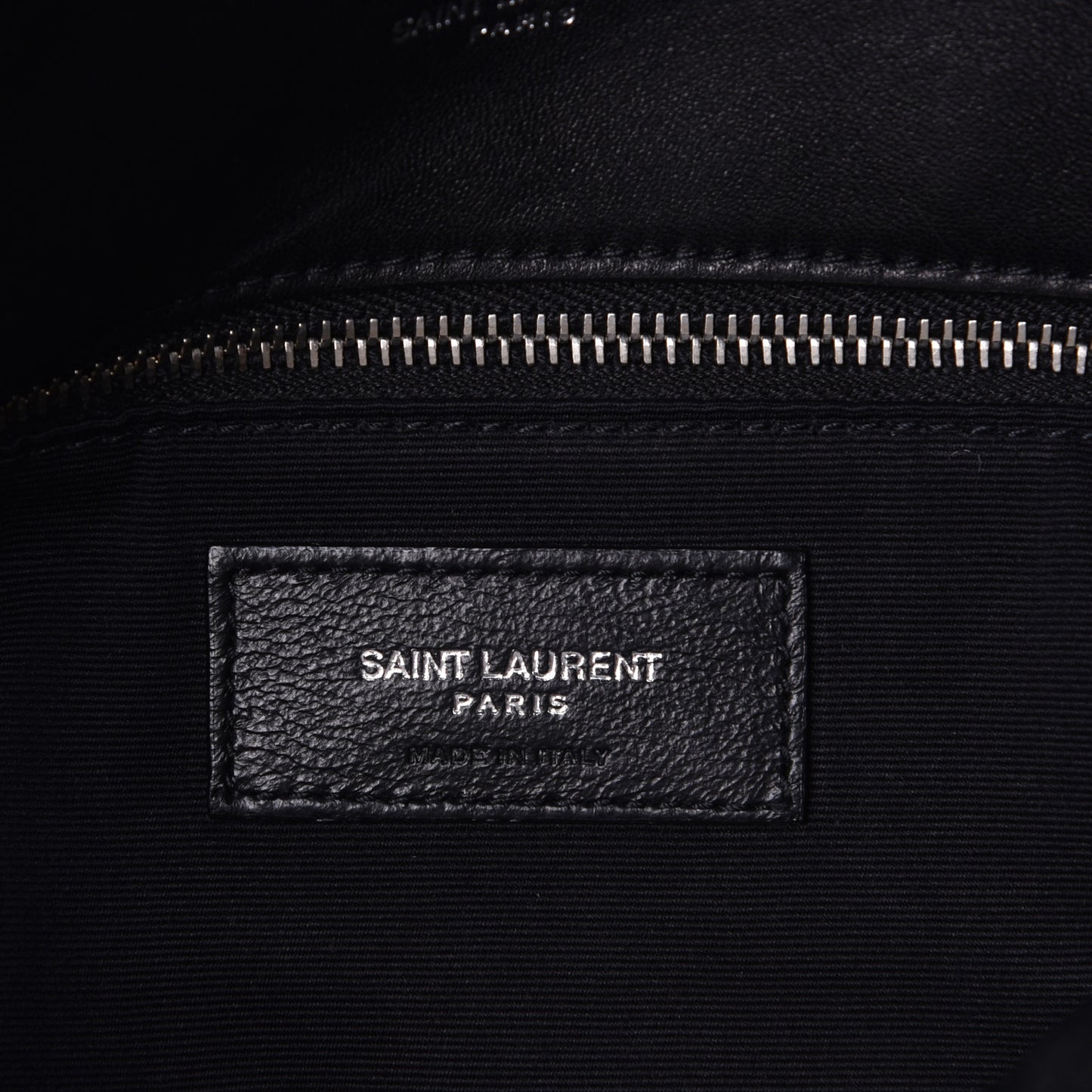 Lambskin Quilted Medium Loulou Puffer Monogram Chain Satchel Black