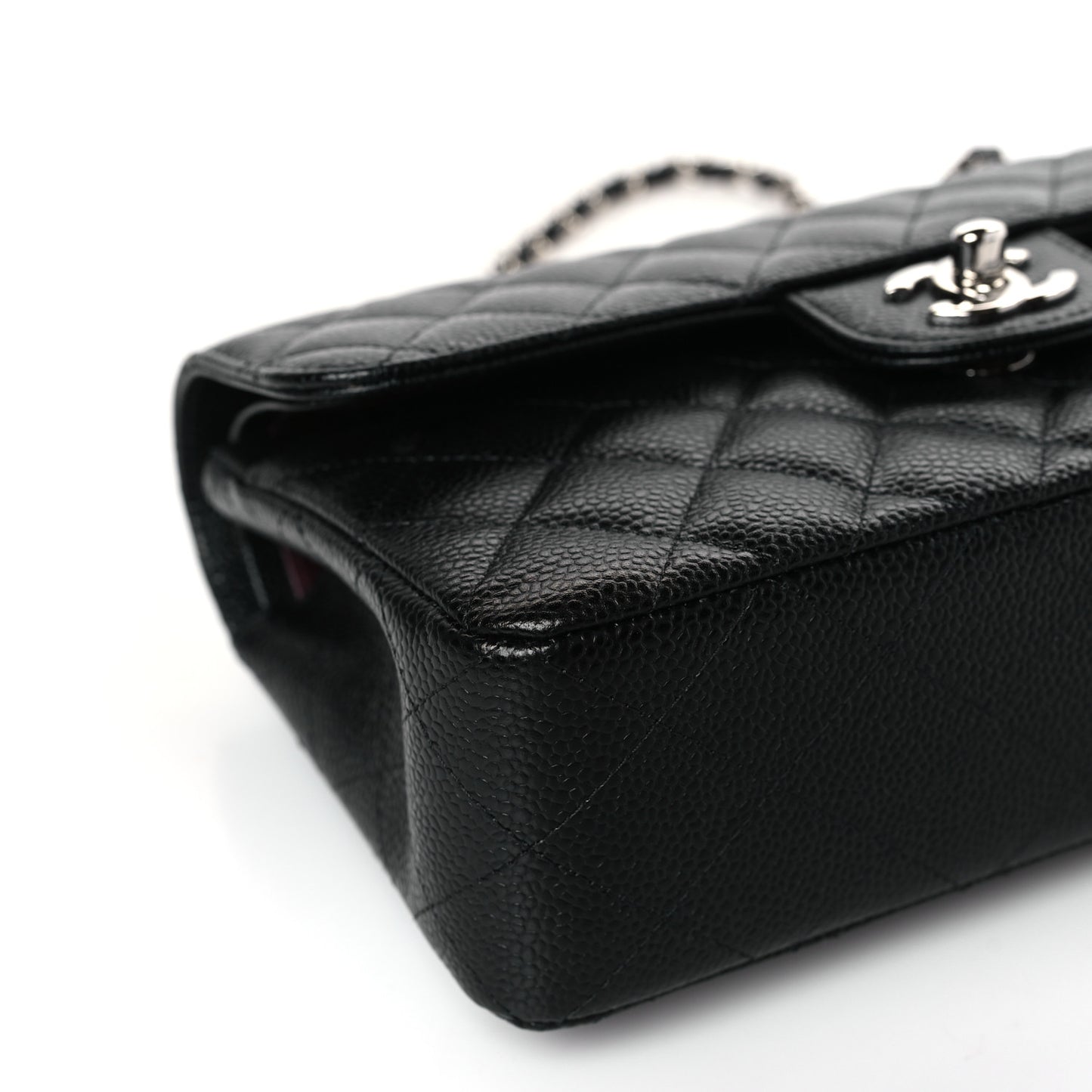 Caviar Quilted Small Double Flap Black