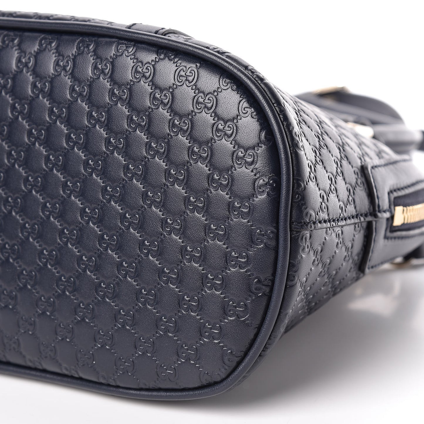 Soft Microguccissima Mini Dome Bag Blue