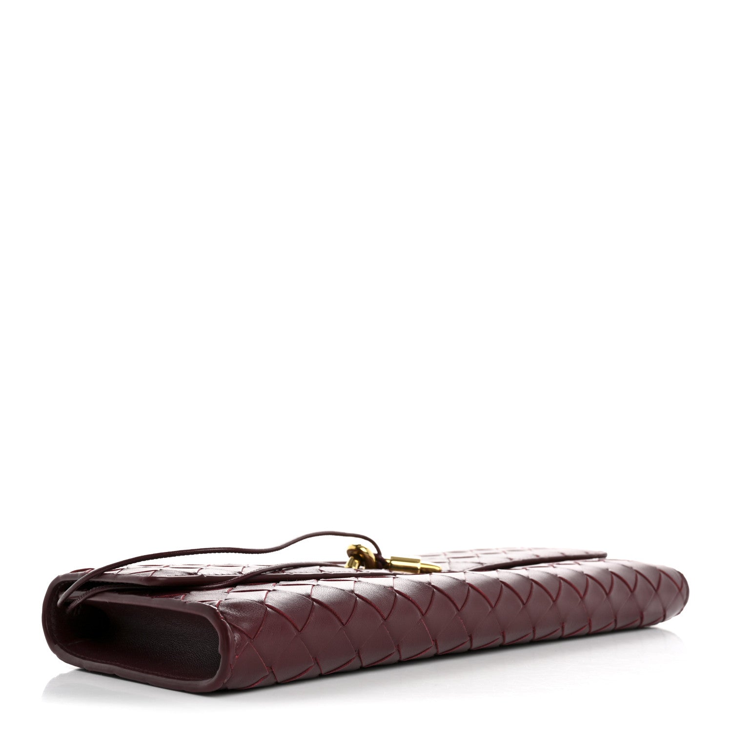 Bottega Veneta Nappa Intrecciato Long Andiamo Top Handle Clutch Barolo 4 of 9