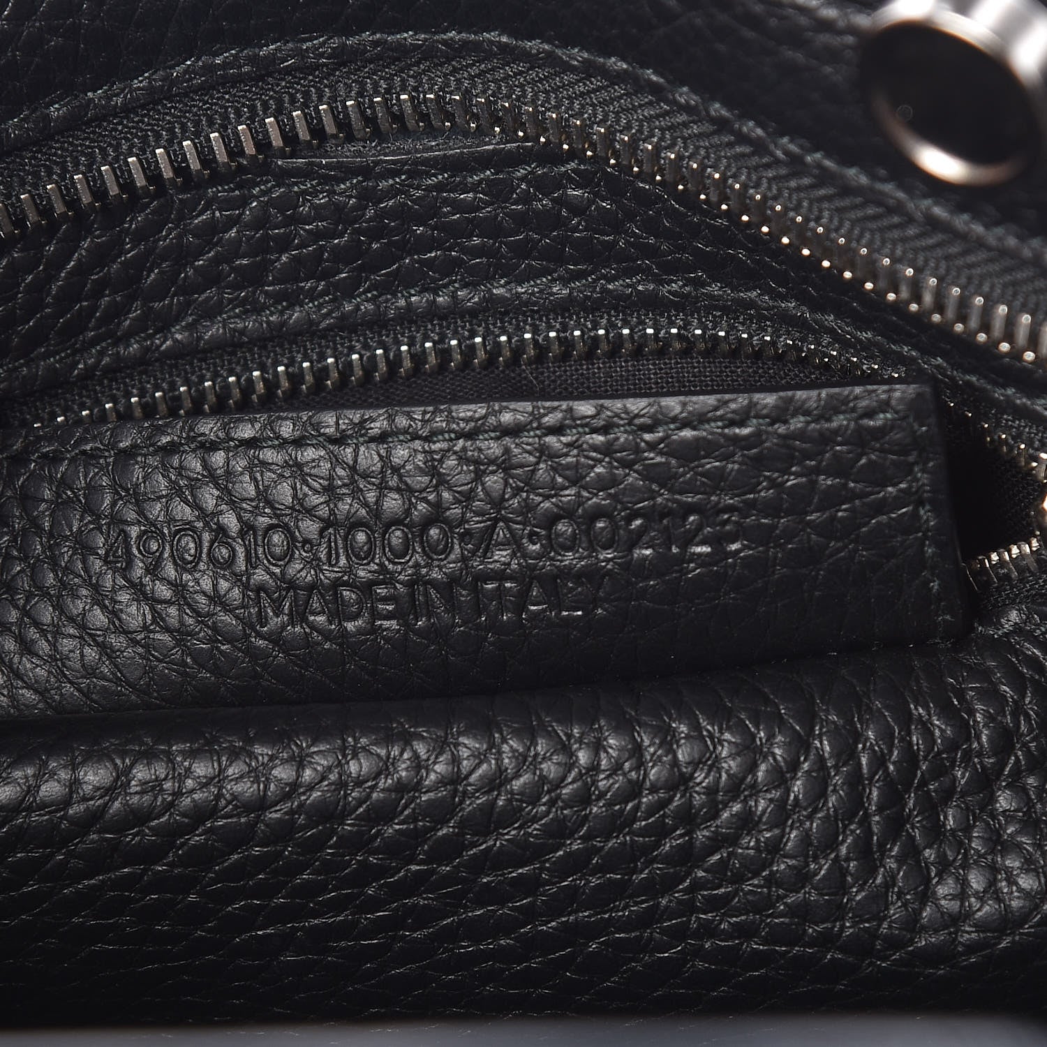 Balenciaga Veau Grana Perforated Blackout Hardware Nano City Black 7 of 9