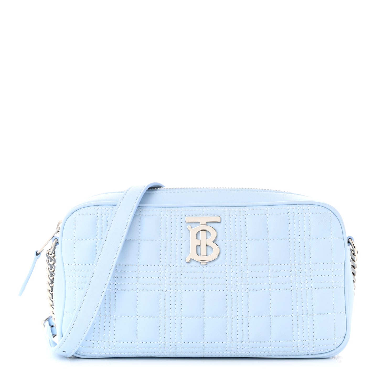Lambskin Quilted Mini Lola Camera Bag Pale Blue
