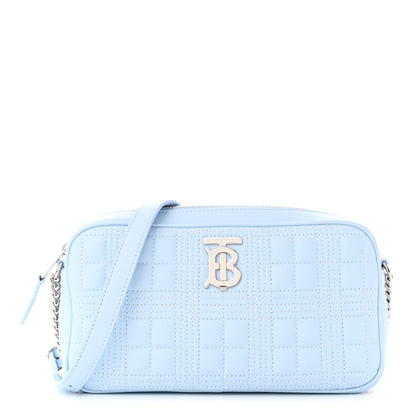 Burberry Lambskin Quilted Mini Lola Camera Bag Pale Blue 1 of 10