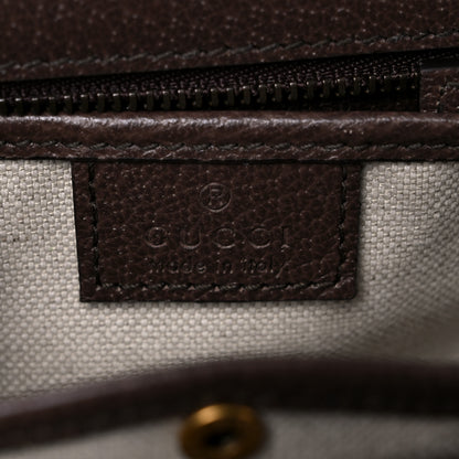 Gucci Monogram Jumbo GG Textured Dollar Calfskin Web Small Bamboo 1947 Top Handle Bag Camel Ebony New Acero 7 of 11