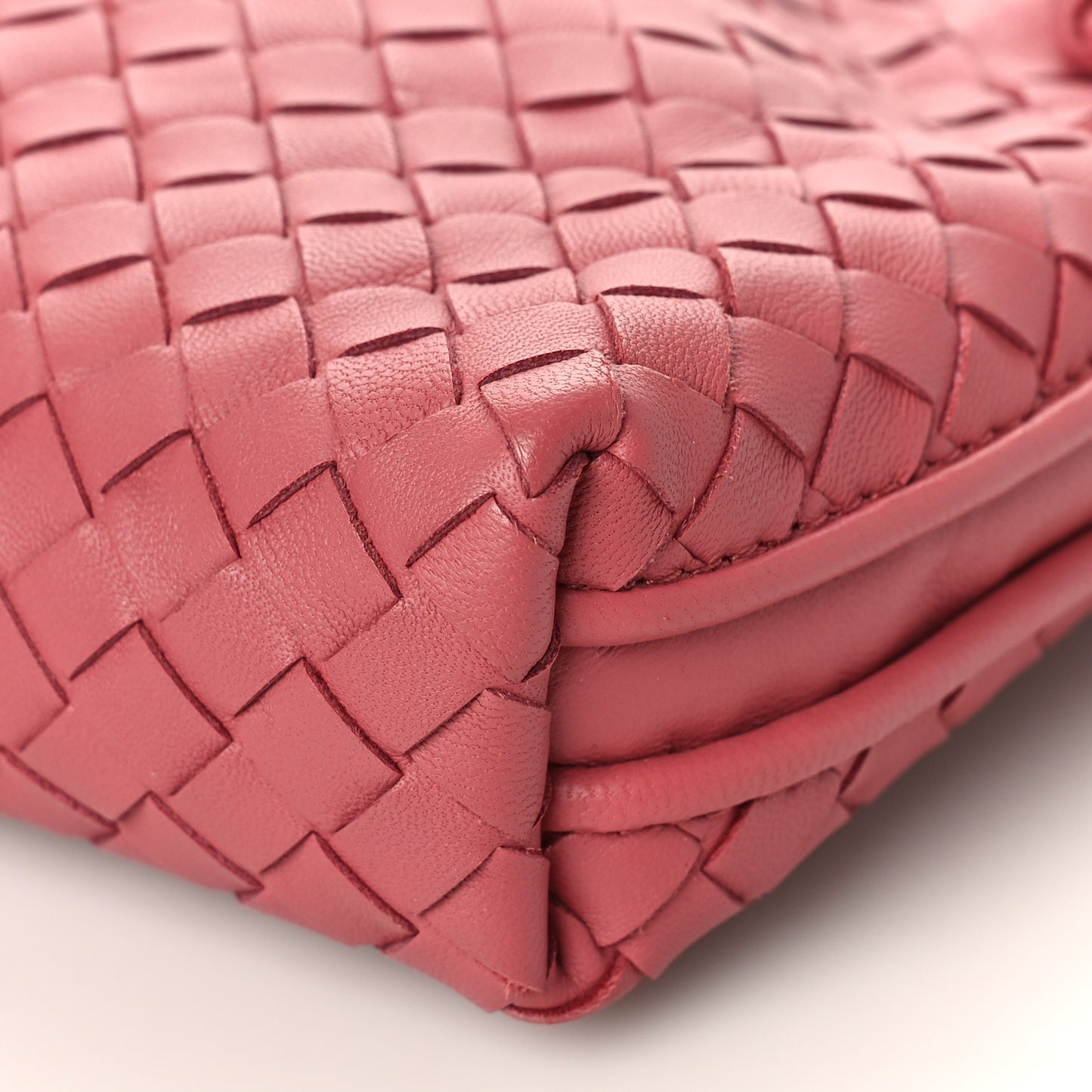 Nappa Intrecciato Nodini Crossbody Messenger Rose Pink