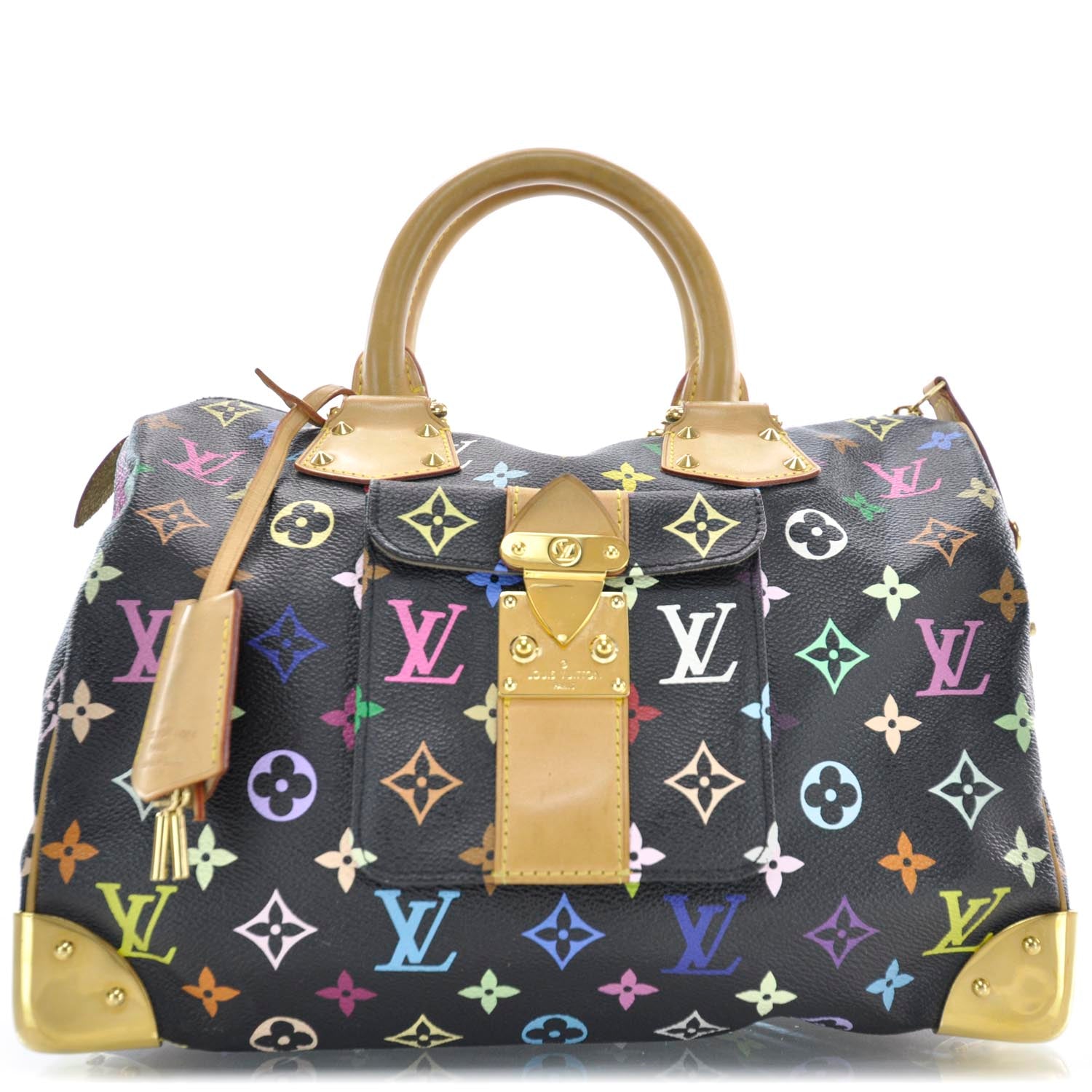 Louis Vuitton Monogram Multicolor Speedy 30 Black 1 of 9