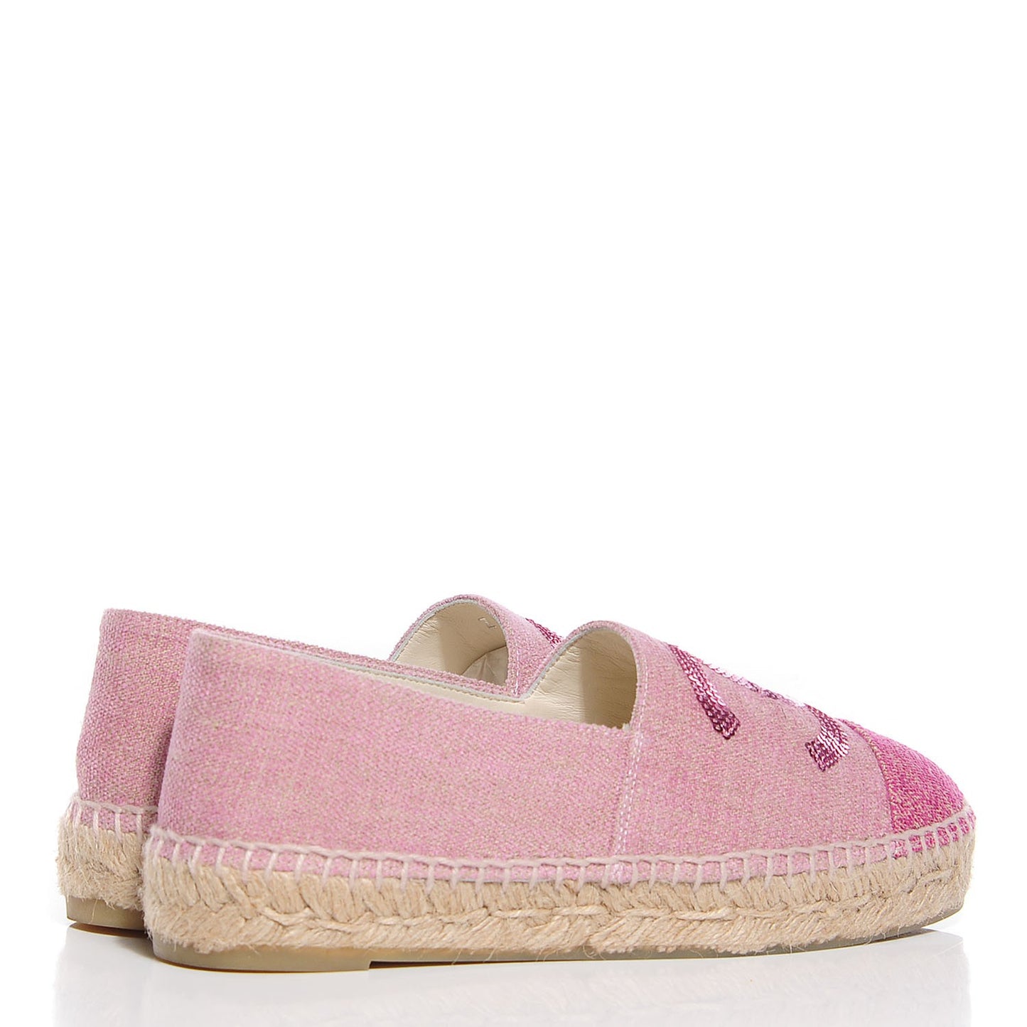 Canvas Sequin CC Espadrilles 35 Pink