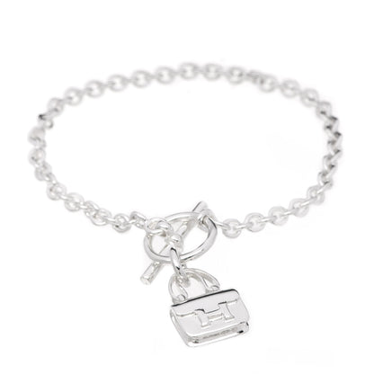 Hermes Sterling Silver Amulettes Constance Bracelet ST 1 of 6
