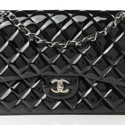 Chanel Patent Quilted Jumbo Double Flap Black 8 of 16