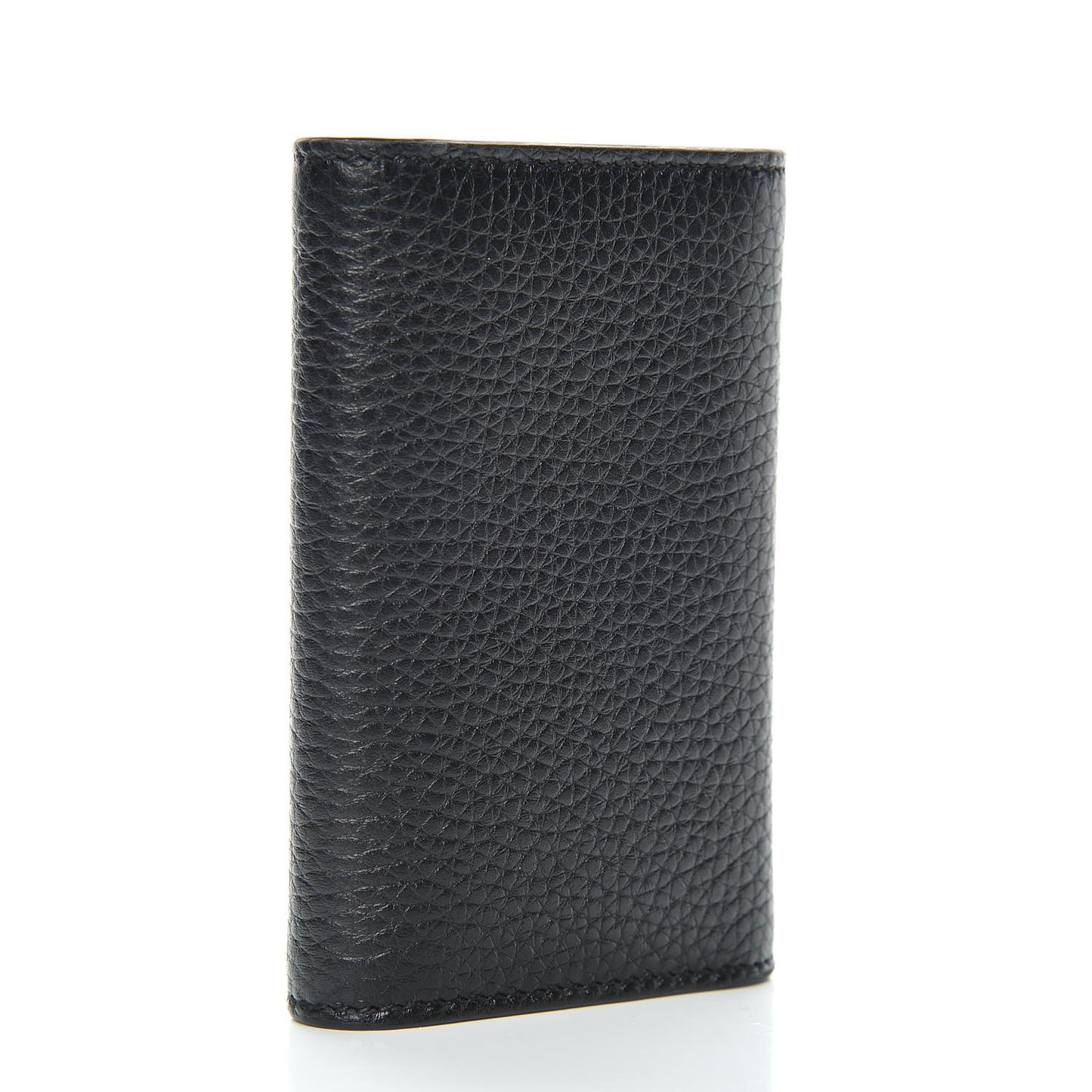 Pebbled Calfskin Dorian 6 Key Holder Case Black