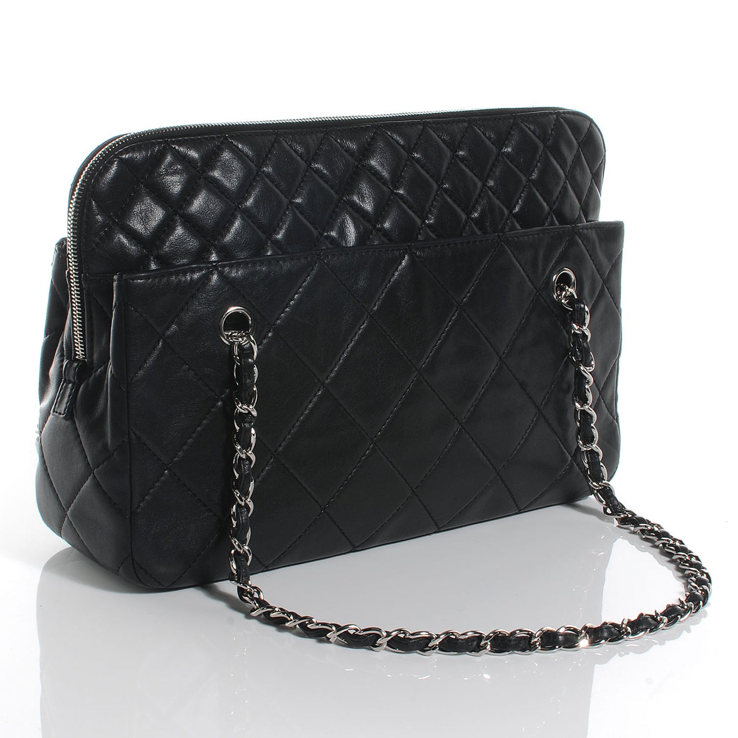 Calfskin Quilted In the Business Tote Black
