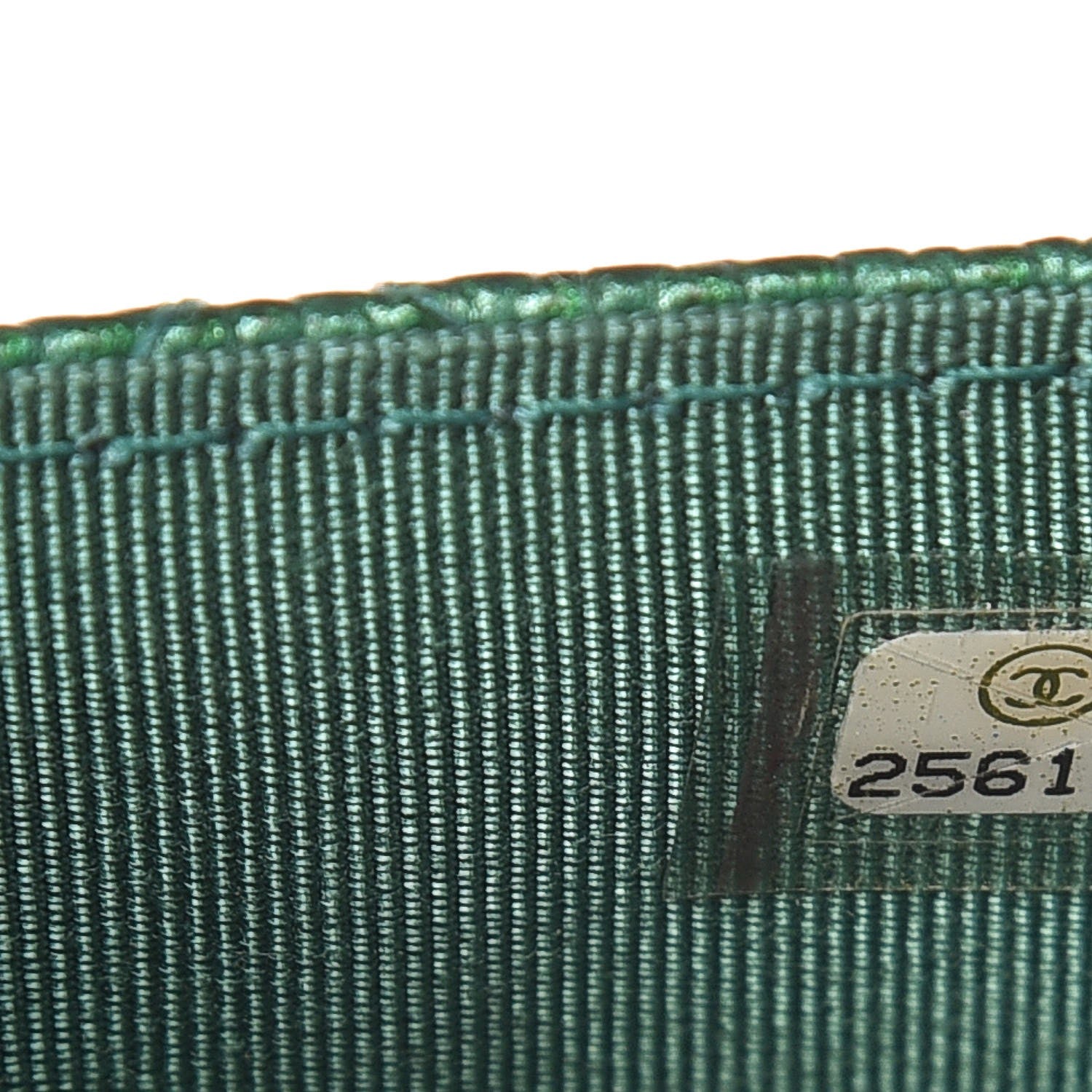Chanel Metallic Caviar Quilted Card Holder Wallet Green 8 of 9