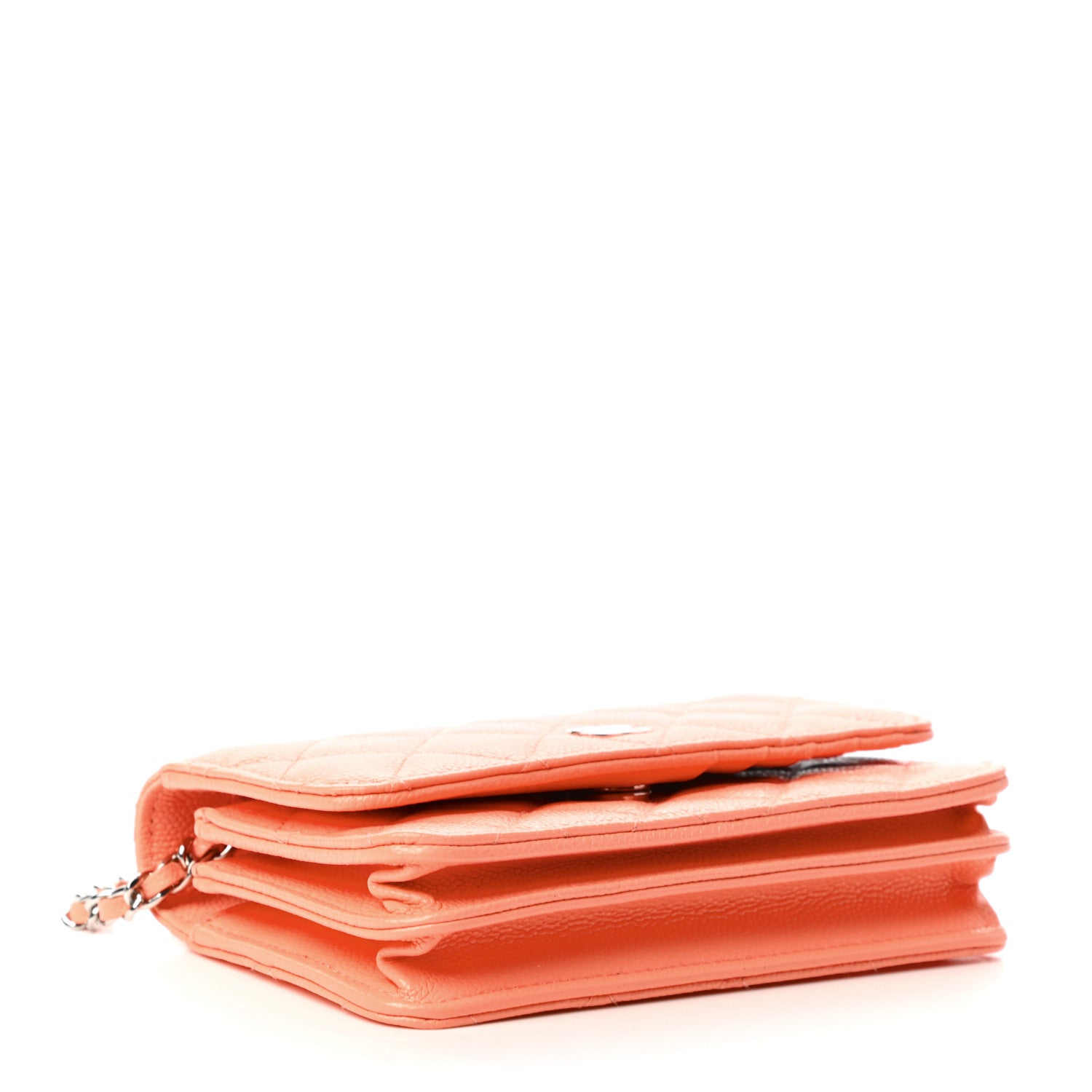 Chanel Caviar Quilted Mini Wallet On Chain WOC Coral 4 of 9