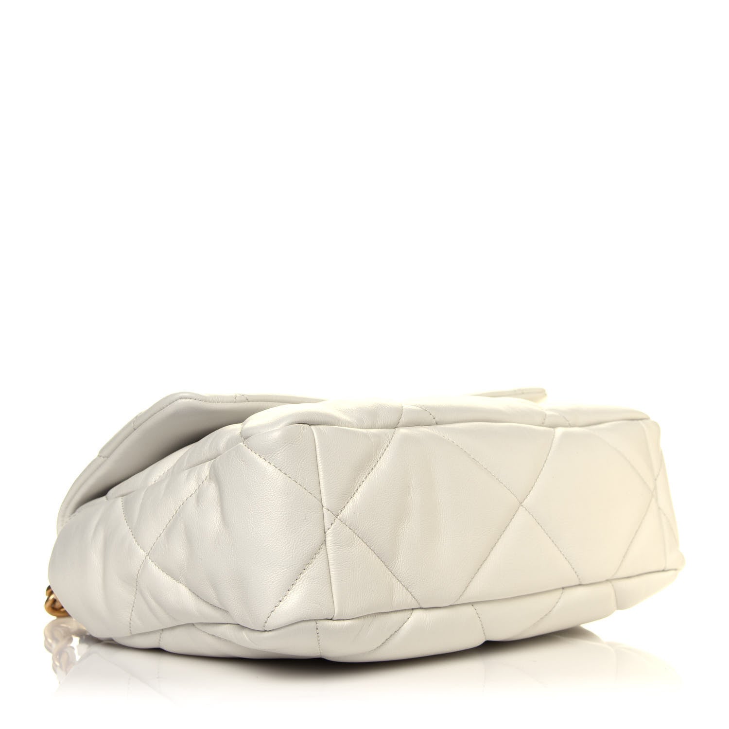 Chanel Lambskin Quilted Large Chanel 19 Flap White 3 of 5
