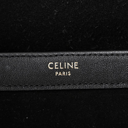 Celine Smooth Calfskin Cuir Triomphe Cabas Drawstring Black 6 of 11