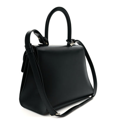 Delvaux Box Calfskin MM Brillant Pocket Satchel Black Red 5 of 12