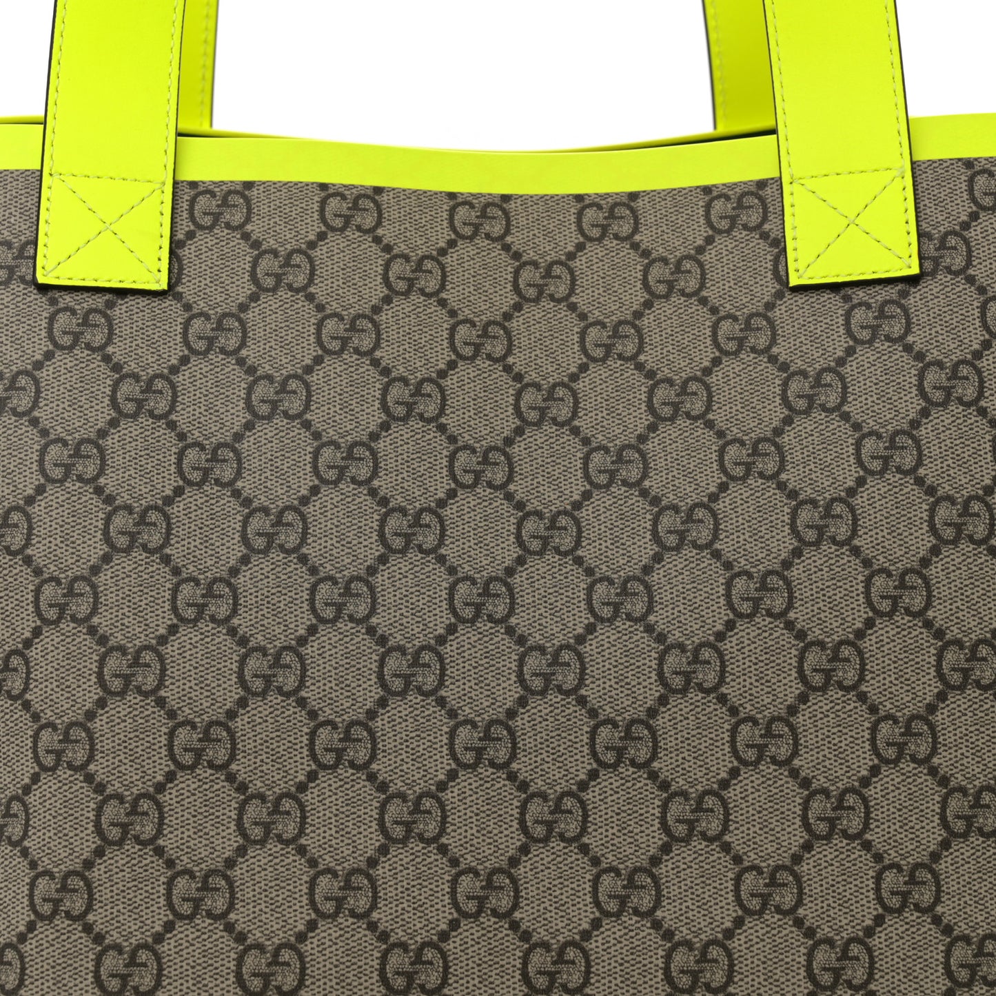GG Supreme Monogram Totissima Shopping Tote Ebony Beige Yellow