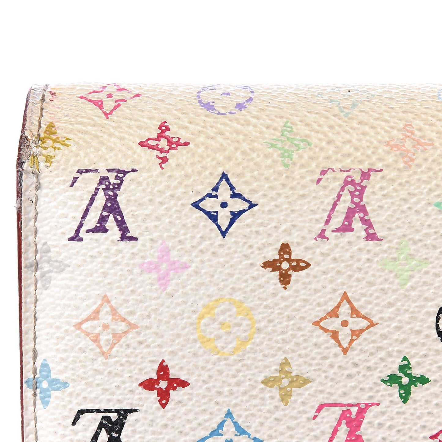 Monogram Multicolor Sarah Wallet White