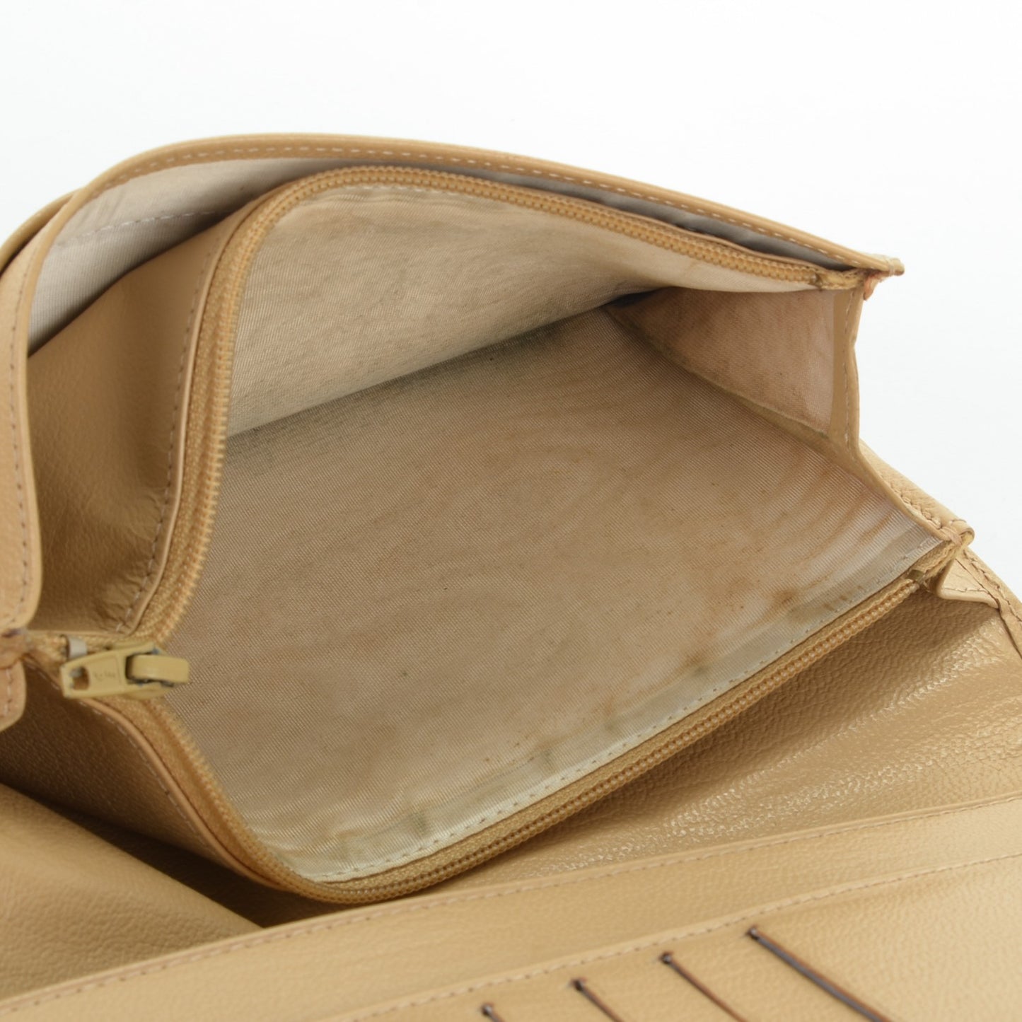 Goatskin CC Yen Wallet Beige