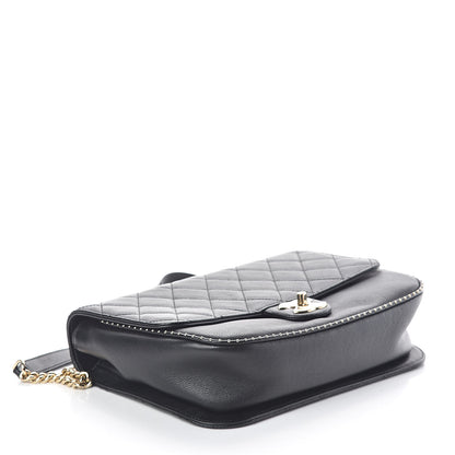 Chanel Caviar Quilted Large Studded Flap Black 4 of 14