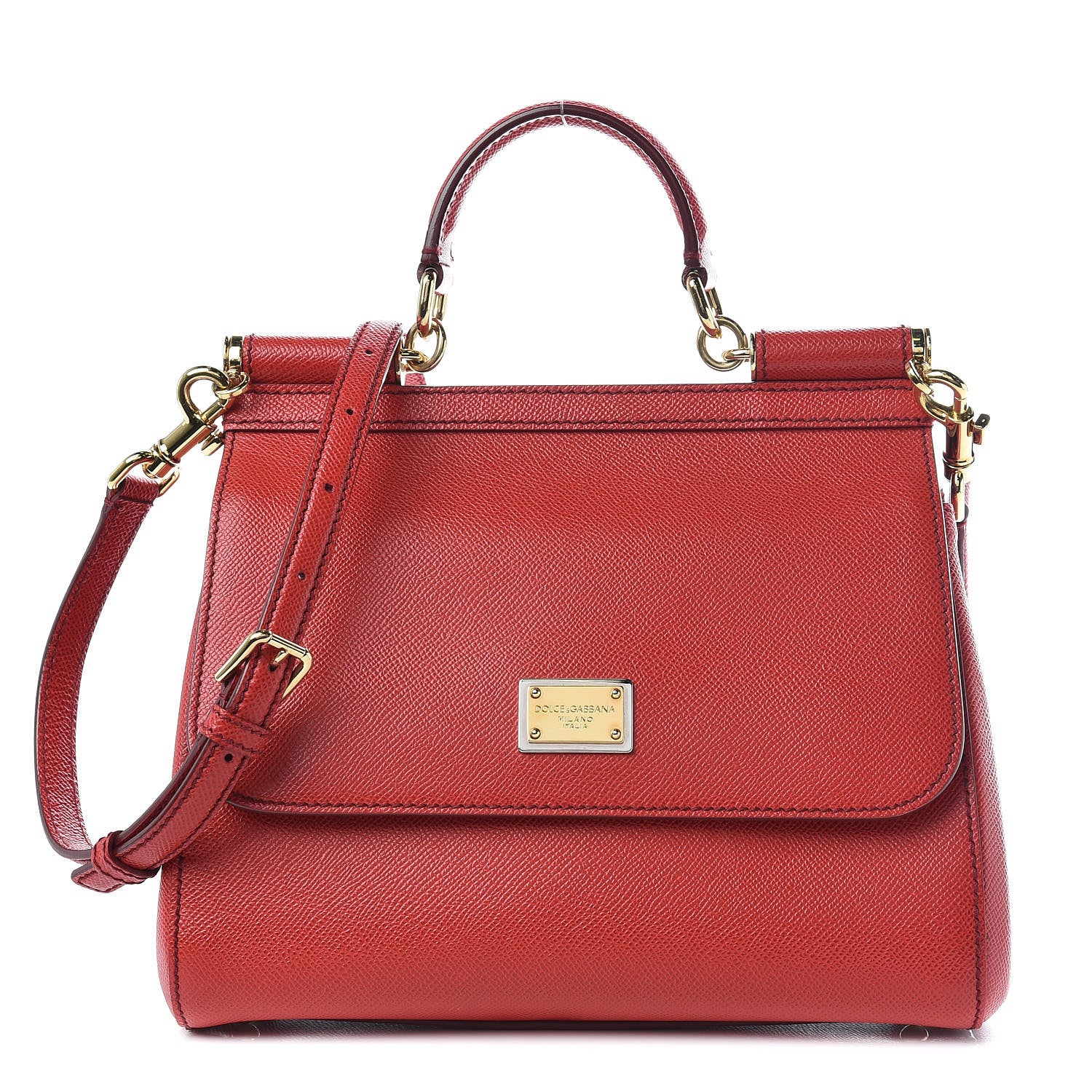 Dolce & Gabbana Dauphine Medium Miss Sicily Satchel Dark Red 1 of 8