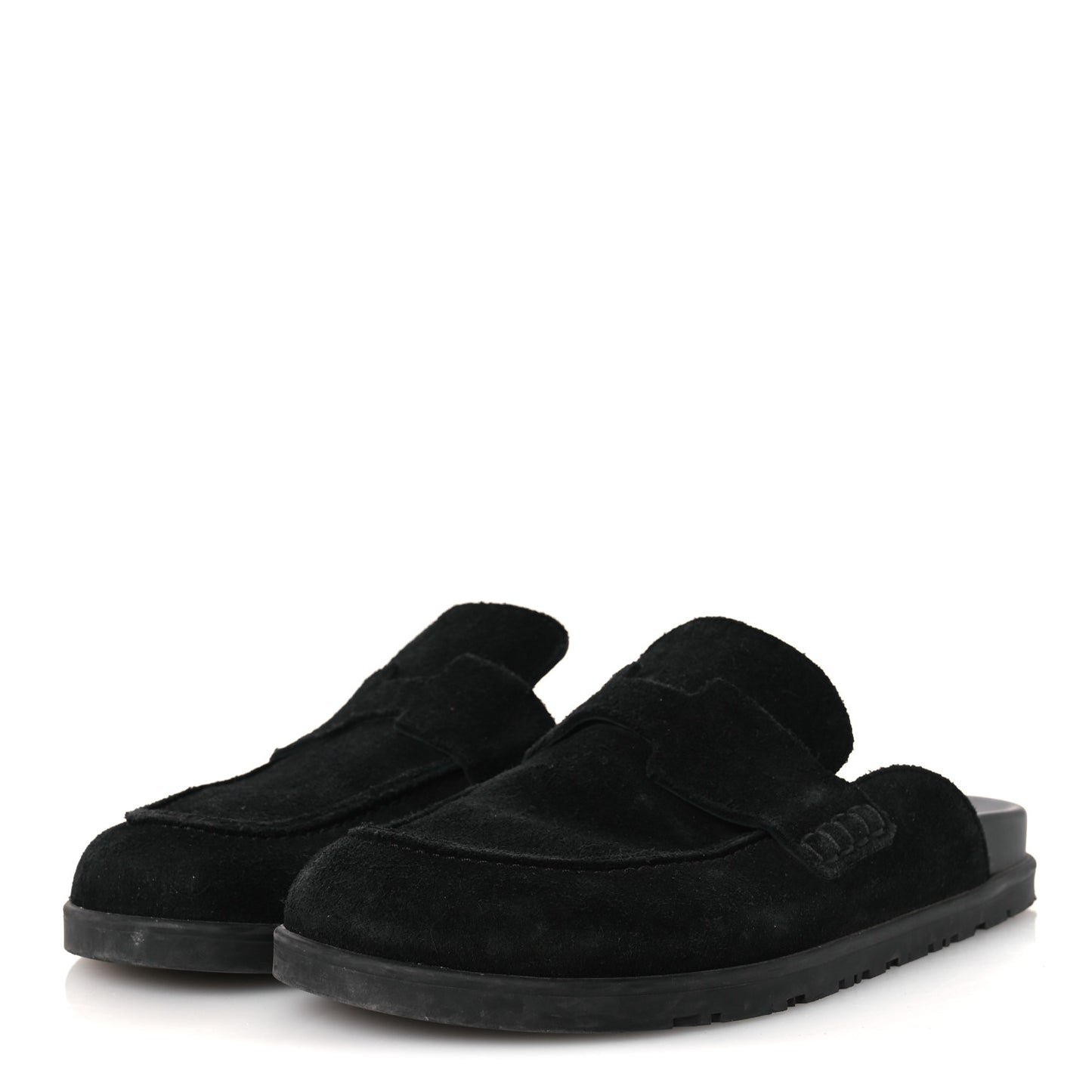 Suede Calfskin Go Mules 37 Black