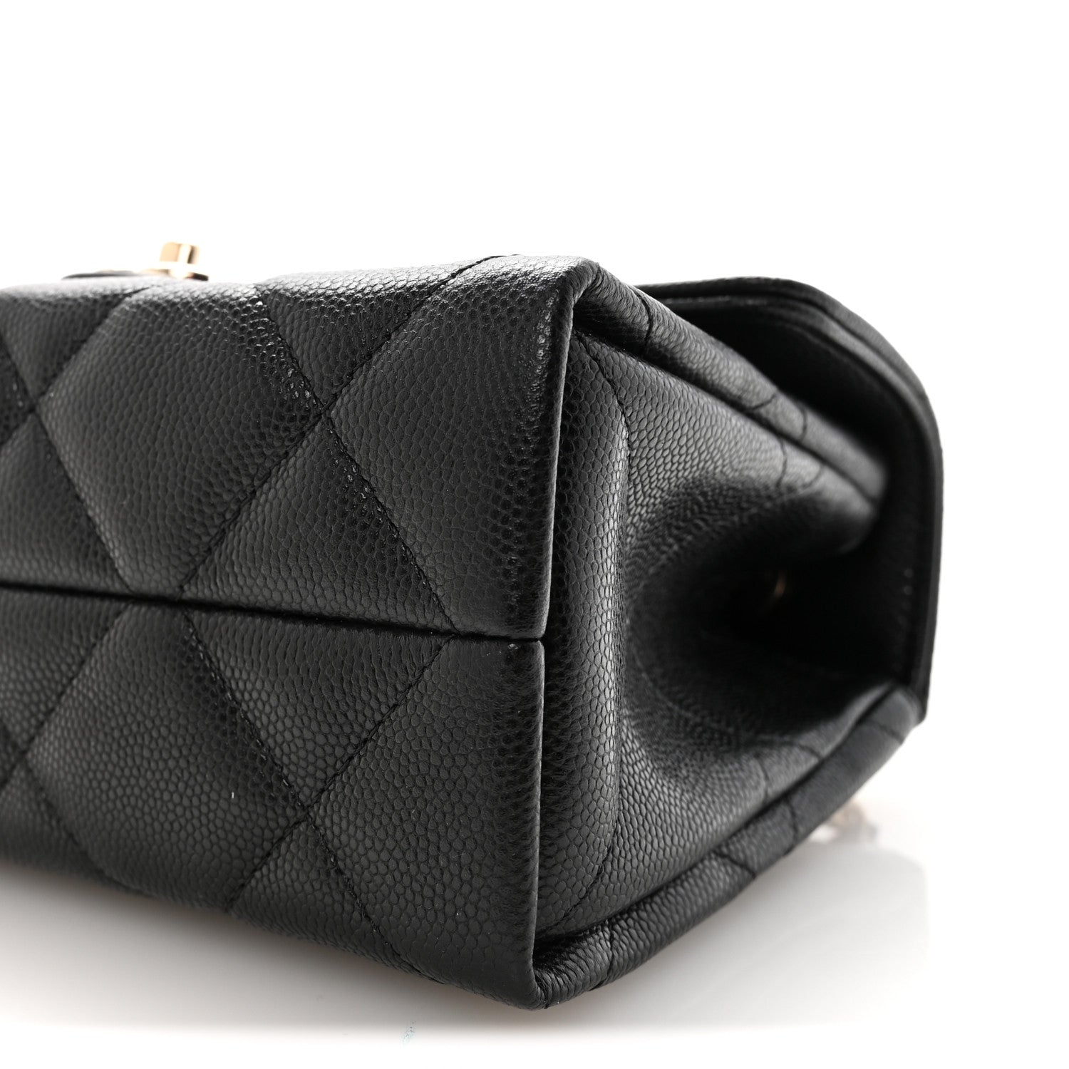 Chanel Caviar Quilted Mini Retro Twist Top Handle Flap Black 10 of 10
