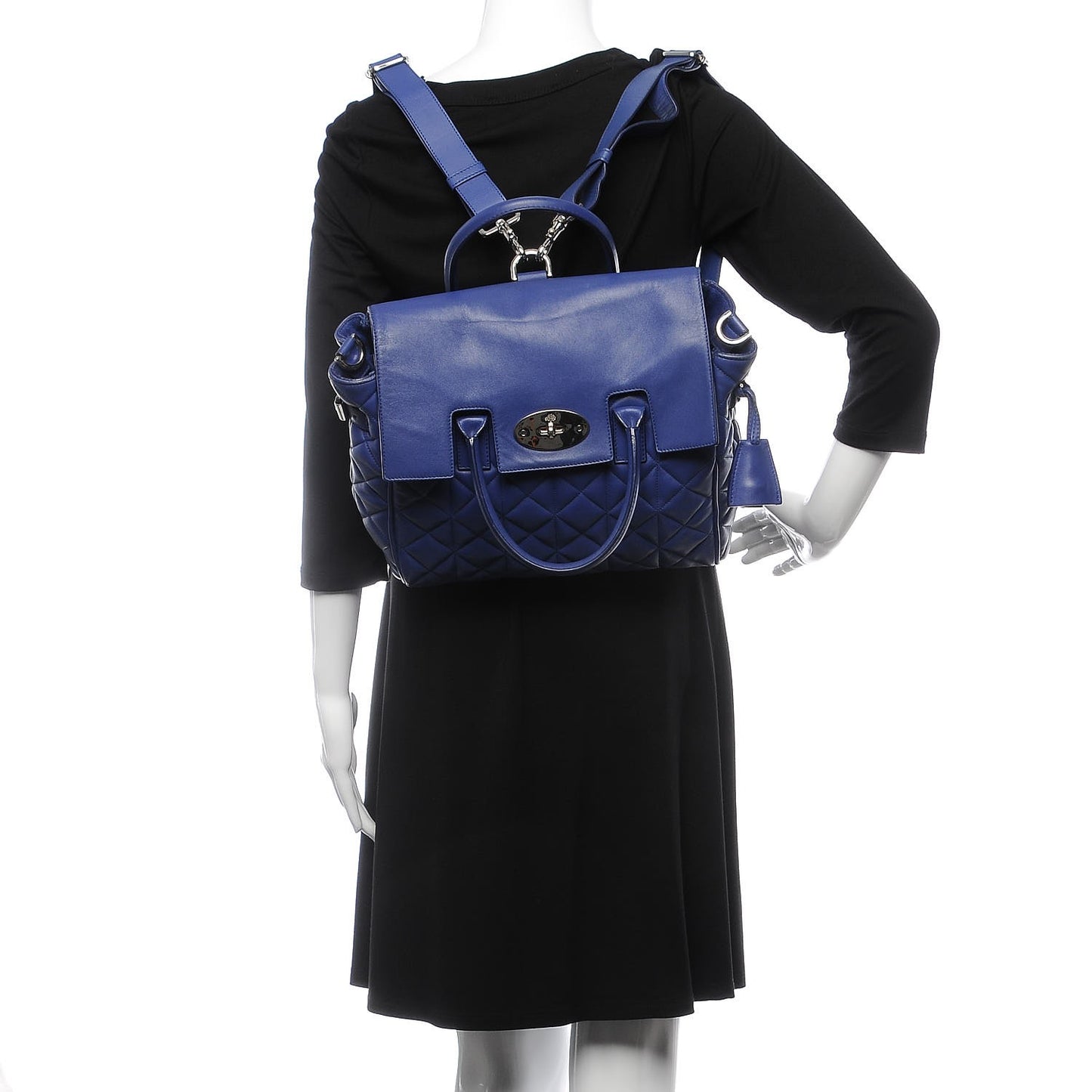 Nappa Quilted Medium Cara Delevingne Convertible Bag Indigo